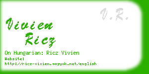 vivien ricz business card